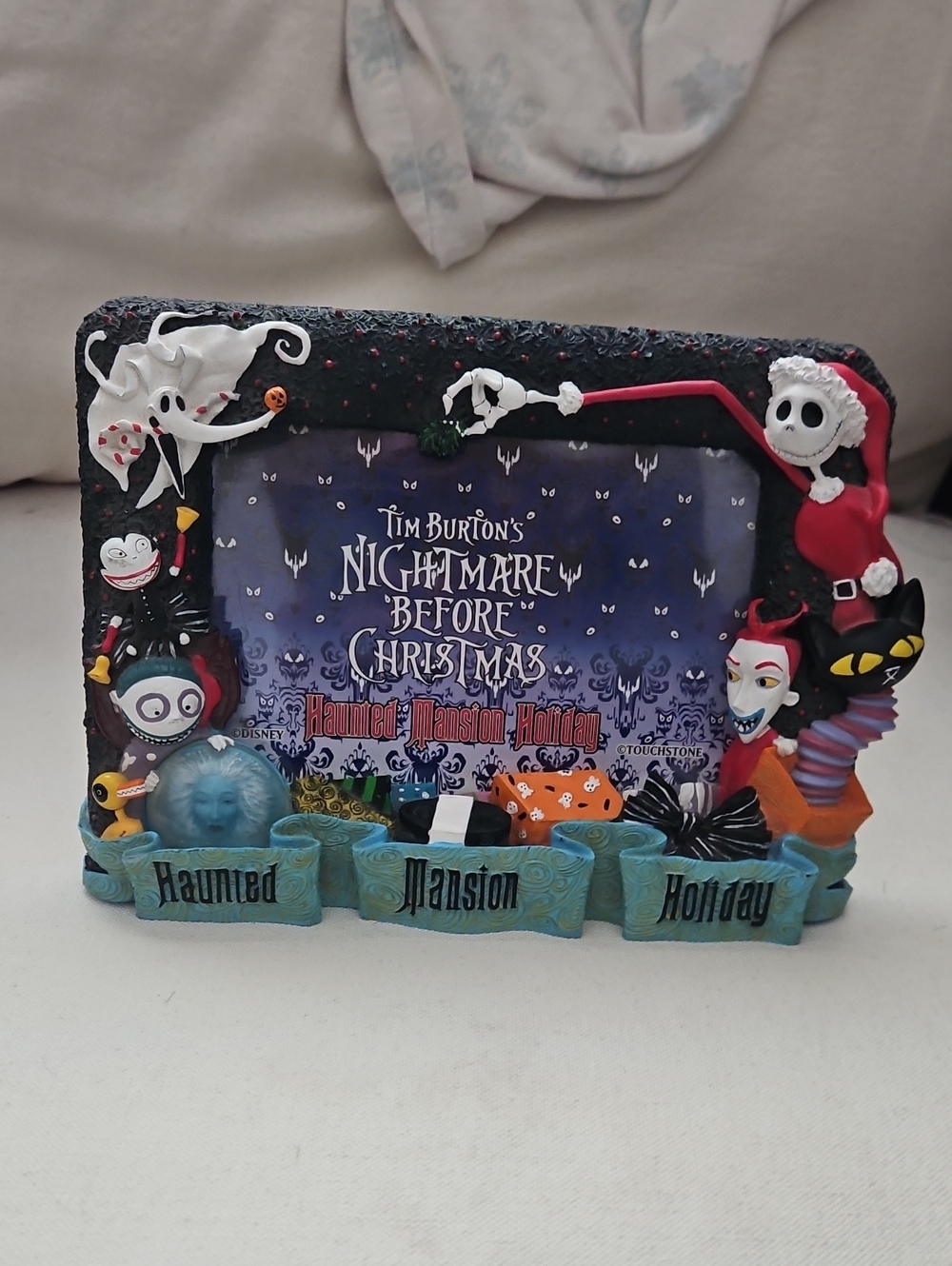 The Nightmare Before Christmas Haunted Mansion Holiday Photo Frame